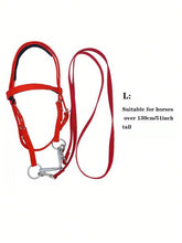 Horse Bridle Adjustable Snaffle Noseband Nylon Equine Noseband Reins For Women Men Soft Lined Trail Riding Equestrian Supplies